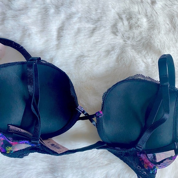 VS VERY SEXY Bombshell Add-2-Cups Shine Strap Push-Up Bra 32B Moonlight Floral - Picture 7 of 13